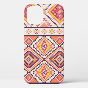 Colourful ethnic seamless pattern iPhone 12 case