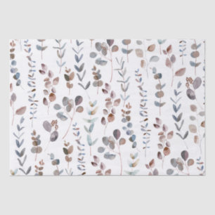 Colourful Eucalyptus Branches Watercolor Tissue Paper