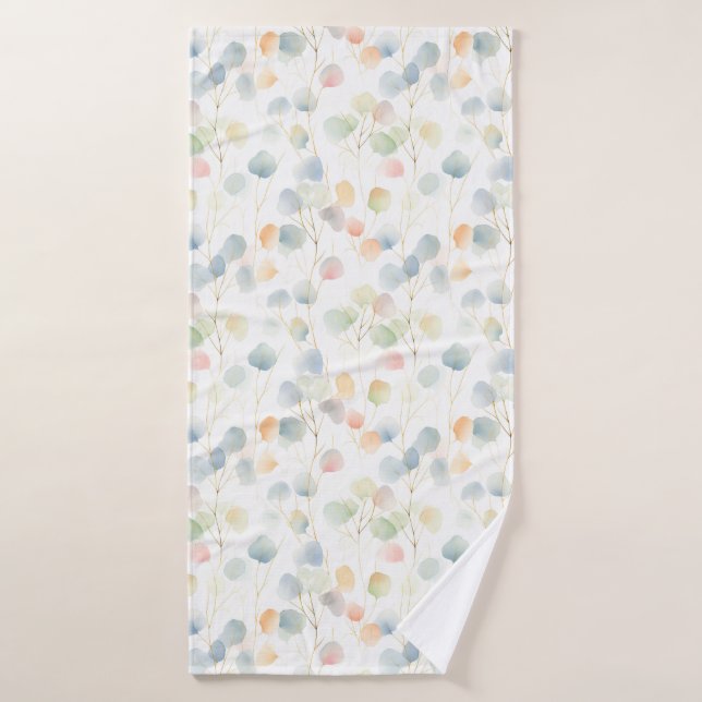 Colourful Eucalyptus Foliage Bath Towel (Bath Towel)