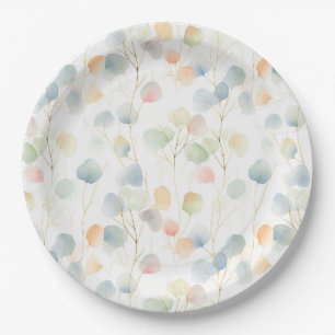 Colourful Eucalyptus Foliage Paper Plate