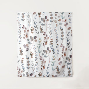 Colourful Eucalyptus Watercolor   Tapestry