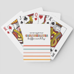 Colourful Everyone Communicates Differently Playing Cards