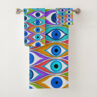 Colourful Evil Eye protection pattern