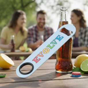 Colourful Evolve Peace Sign Bottle Opener Bar Key