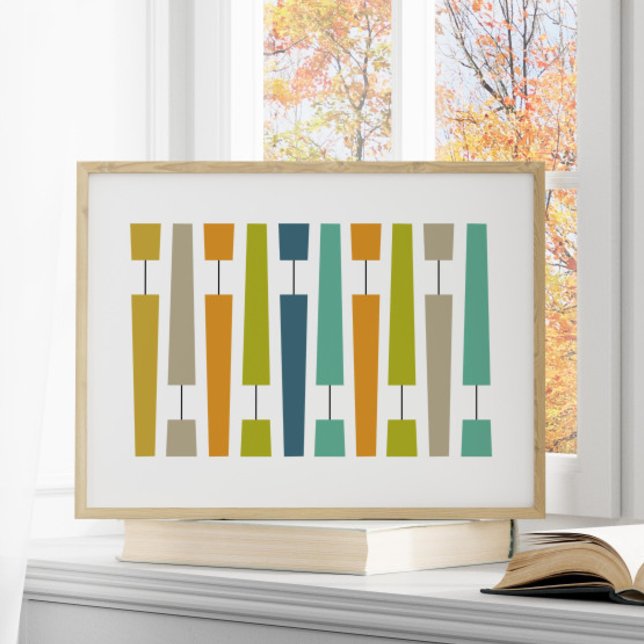 Colourful Exclamation Points Geometric Mid Century Poster (Creator Uploaded)