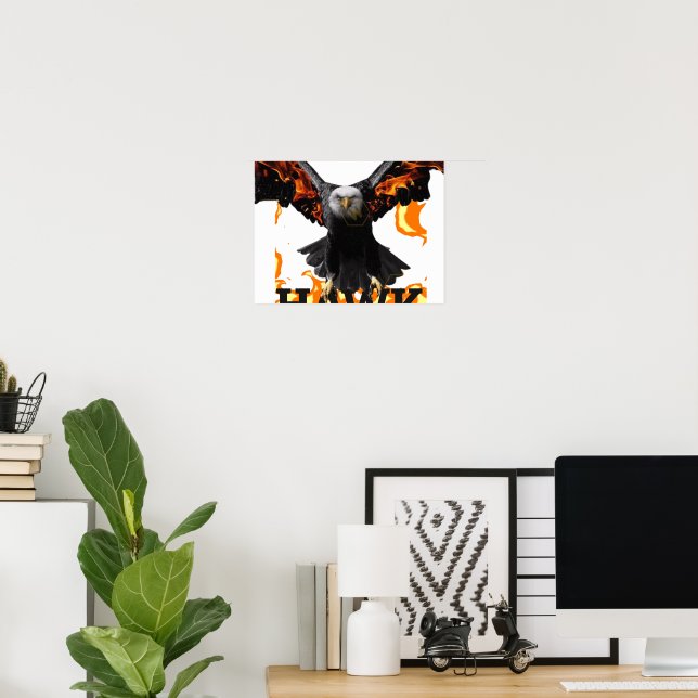 Colourful Exotic Bird Art – Vibrant Fantasy Wildli Poster (Home Office)
