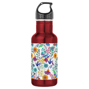 Colourful Exotic Floral Background Pattern-23145 532 Ml Water Bottle