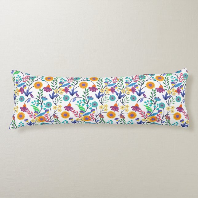 Colourful Exotic Floral Background Pattern-23145 Body Pillow (Front)