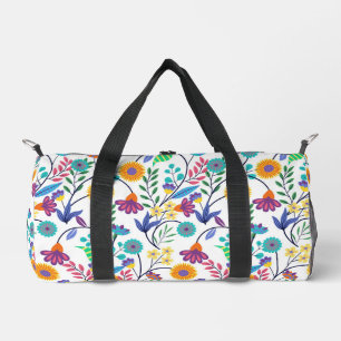 Colourful Exotic Floral Background Pattern-23145 Duffle Bag