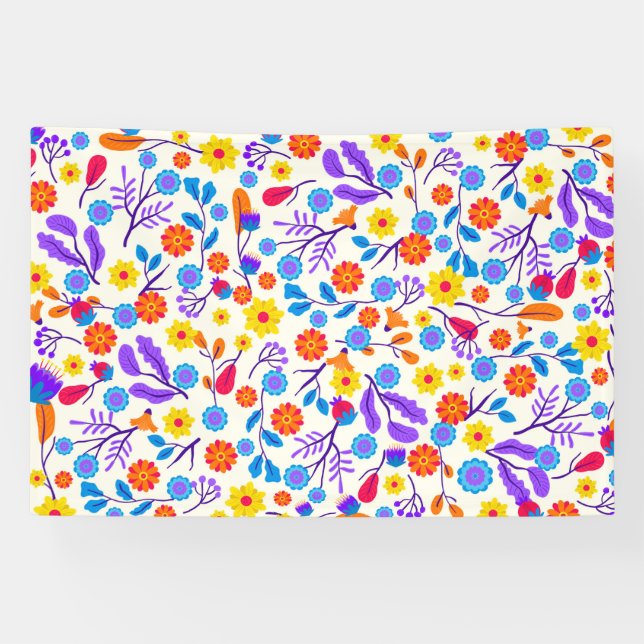 Colourful Exotic Floral Pattern-23146 Banner (Horizontal)