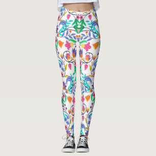Colourful Exotic Floral Pattern-23147 Leggings