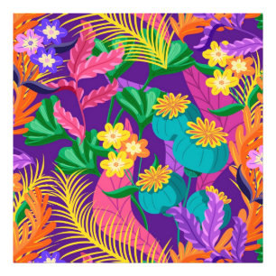 Colourful Exotic Floral Pattern-23148 Photo Print