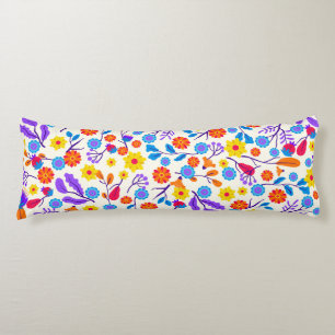 Colourful Exotic Floral Pattern-23165 Body Pillow