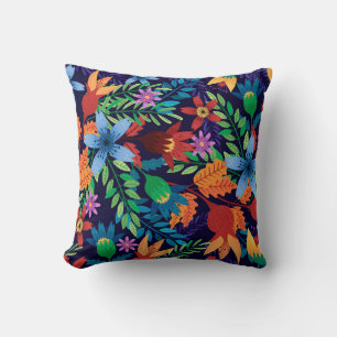 Colourful Exotic Floral Pattern-24367 Throw Pillow