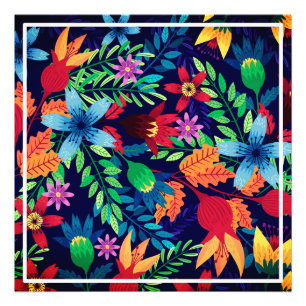 Colourful Exotic Floral Pattern-32436 Photo Print