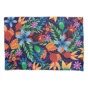 Colourful Exotic Floral Pattern-32436 Pillowcase
