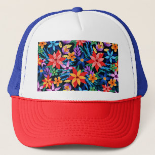 Colourful Exotic Floral Pattern-68578 Trucker Hat