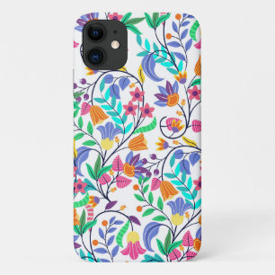 Colourful Exotic Floral Pattern iPhone 11 Case