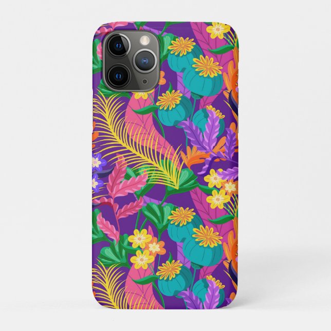Colourful Exotic Floral Pattern Design  Case-Mate iPhone Case (Back)