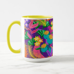 Colourful Exotic Floral Pattern Design  Mug