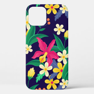 Colourful Exotic Flowers And Leaves Pattern-55667 iPhone 12 Pro Case