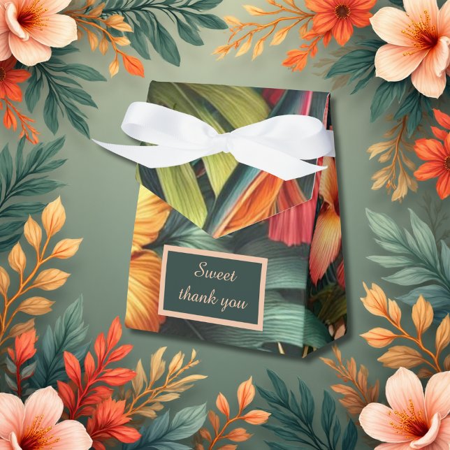 Colourful Exotic Hawaiian Tropical Wedding  Favor Box (Creator Uploaded)
