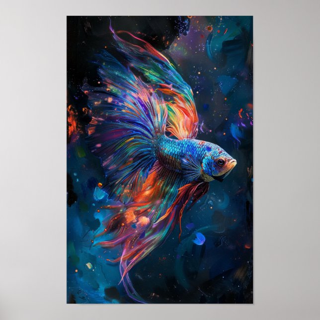Colourful Exotic Hybrid Fish Poster (Front)