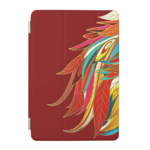 Colourful Exotic Tribal Feathers Red iPad Mini Cover