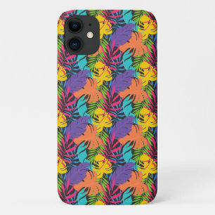 Colourful Exotic Tropical Leaves Pattern iPhone 11 Case