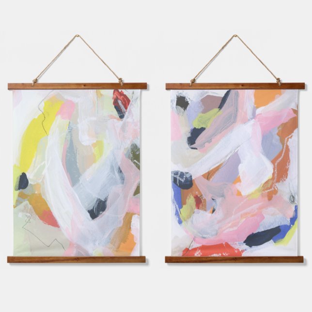 Colourful Expressive Abstract Painting Art Hanging Tapestry (Double)