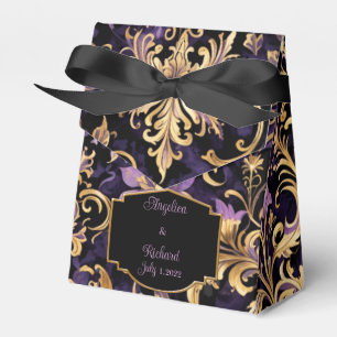 Colourful,Extravagant,Purple and Gold Favor Box