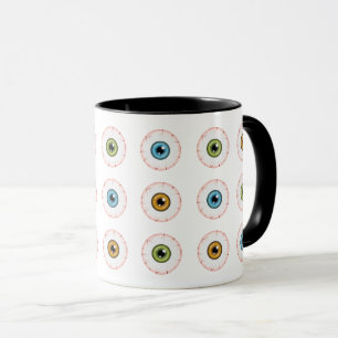 Colourful Eyeballs Creepy Bloodshot Eyes Halloween Mug