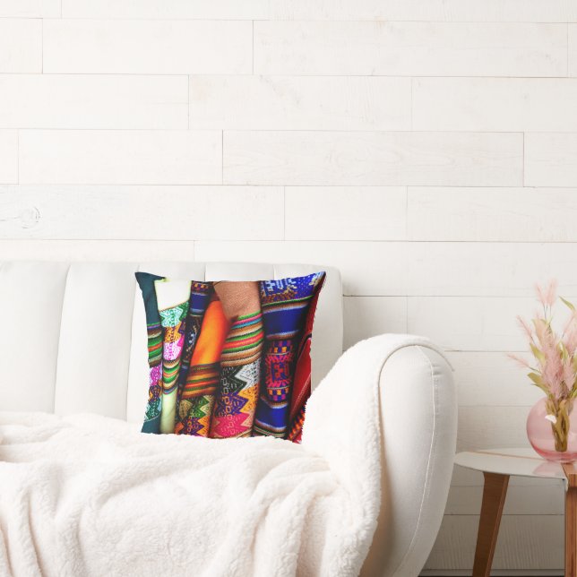 Colourful fabric pattern cushion Design (Couch)
