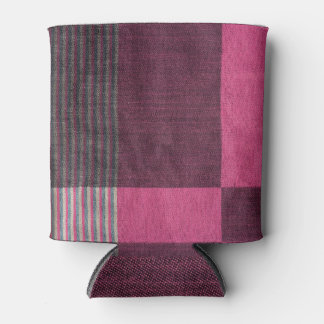Colourful Fabric Surface: Top View. Can Cooler