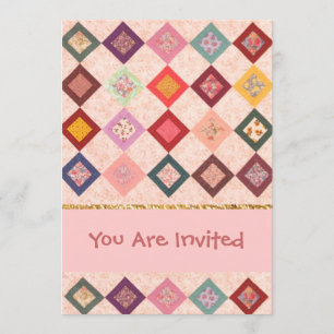 Colourful Fabrics Pattern Invitation
