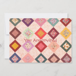 Colourful Fabrics Pattern Invitation