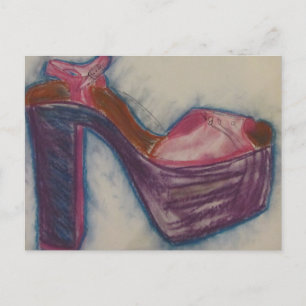 Colourful Fabulous Shoe Postcard