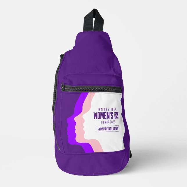 Colourful Faces International Women's Day March 8 Sling Bag (Front)