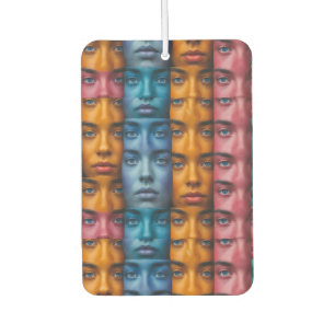 Colourful Faces Pattern Air Freshener