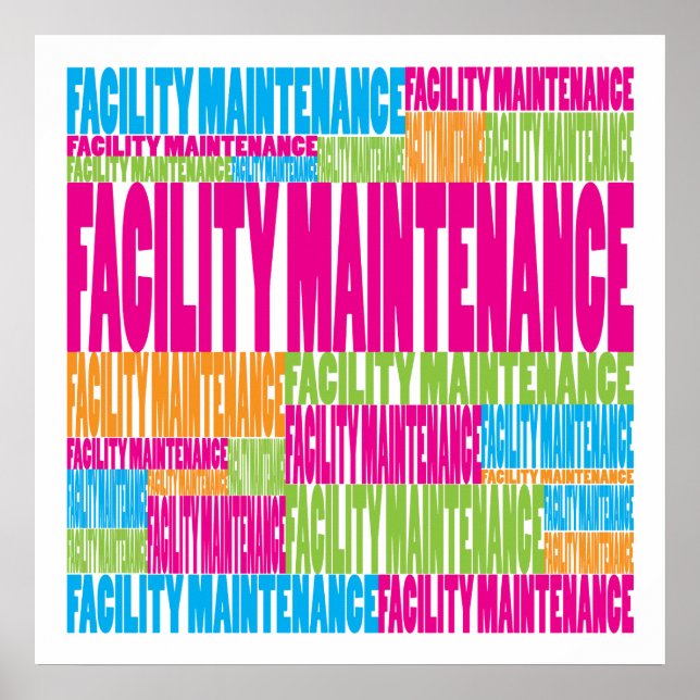 Colourful Facility Maintenance Poster (Front)