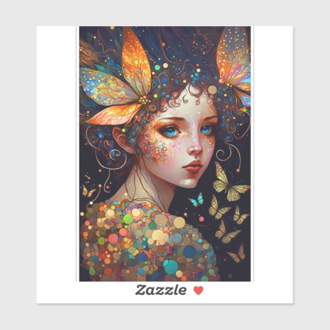 Colourful Fairy Butterflies Fantasy Art (Sheet)