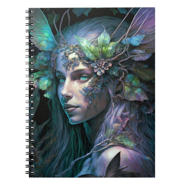 Colourful Fairy Fantasy Art Notebook (Front)