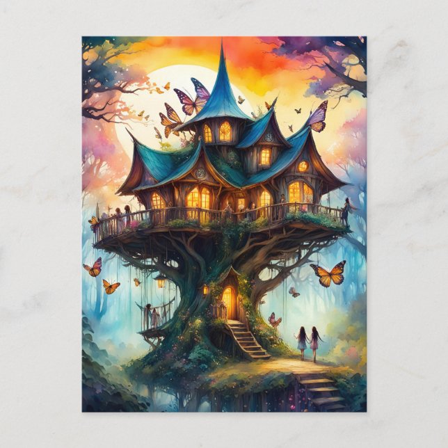 Colourful fairy village, Postcrossing Postcard (Front)