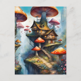 Colourful fairy village, Postcrossing Postcard