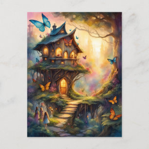 Colourful fairy village, Postcrossing Postcard