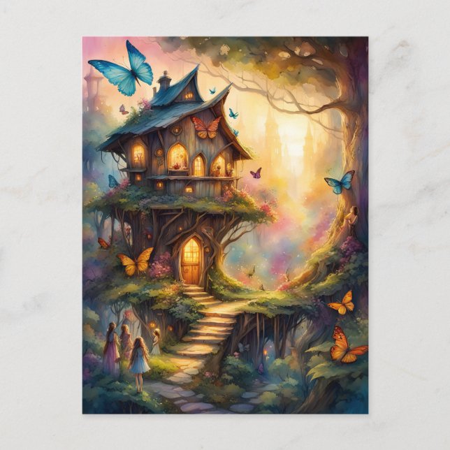 Colourful fairy village, Postcrossing Postcard (Front)