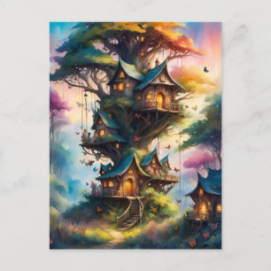 Colourful fairy village, Postcrossing Postcard