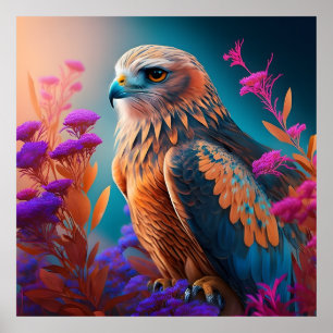 Colourful Falcon  Poster
