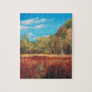 Colourful Fall Autumn Landscape Jigsaw Puzzle