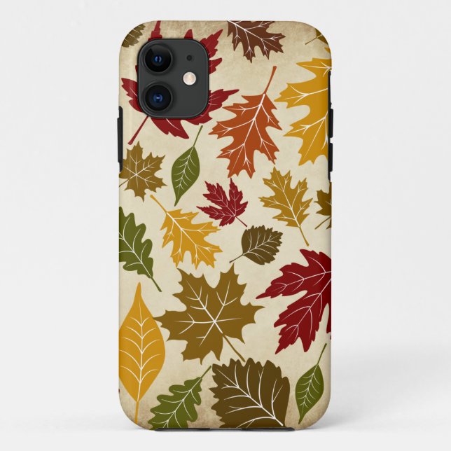 Colourful Fall Autumn Tree Leaves Pattern Case-Mate iPhone Case (Back)